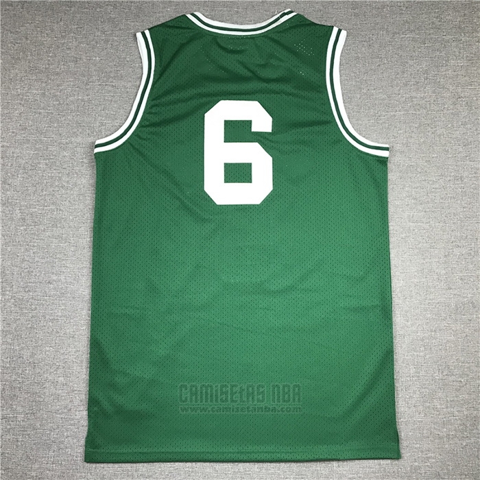 Camiseta Boston Celtics Bill Russell #6 Hardwood Classics 1962-63 Verde